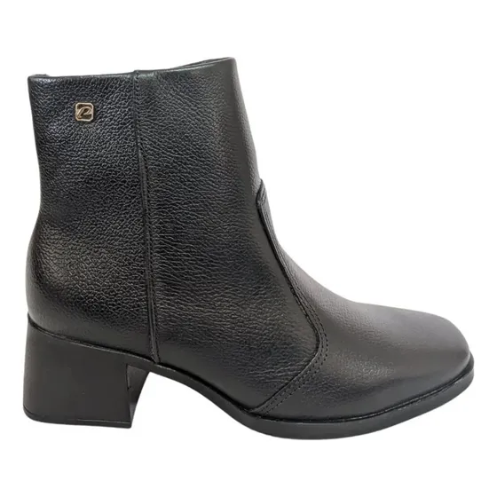 Botas En Cuero Pegada Dama Casual Clasica Cierre Lateral