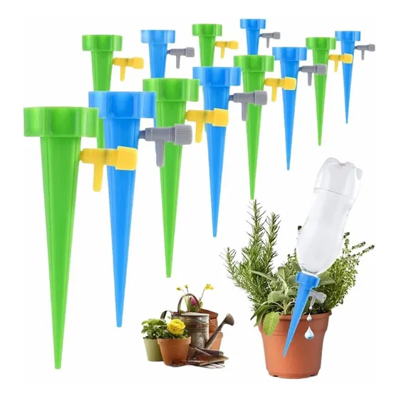 Kit 12 Pcs Gotejador Irrigador Acoplável Garrafa Pet Planta Murdok