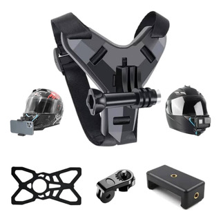 Soporte Casco Moto Para Celular Y Cámaras Kit 5 Piezas Gopro Soporte Casco Moto Para Celular Y Cámaras Kit 5 Piezas Gopro