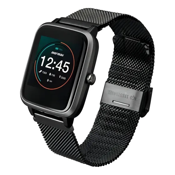 Mormaii Life MOLIFEAI/7P Relógio Smartwatch Life Mesh Full Display Preto