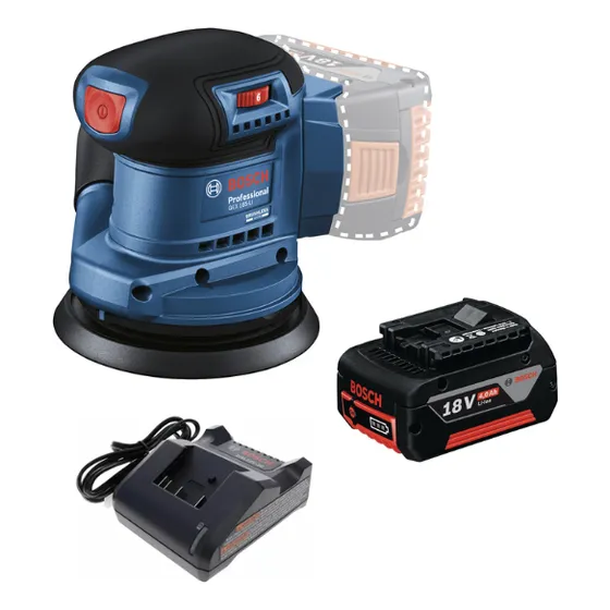 Lijadora Roto Orbital Inalambrica De 5  18v Bosch Gex 185-li