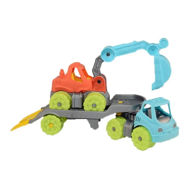 Camion Remolque Mini Fantasia Retro Excavadora Y Duravit