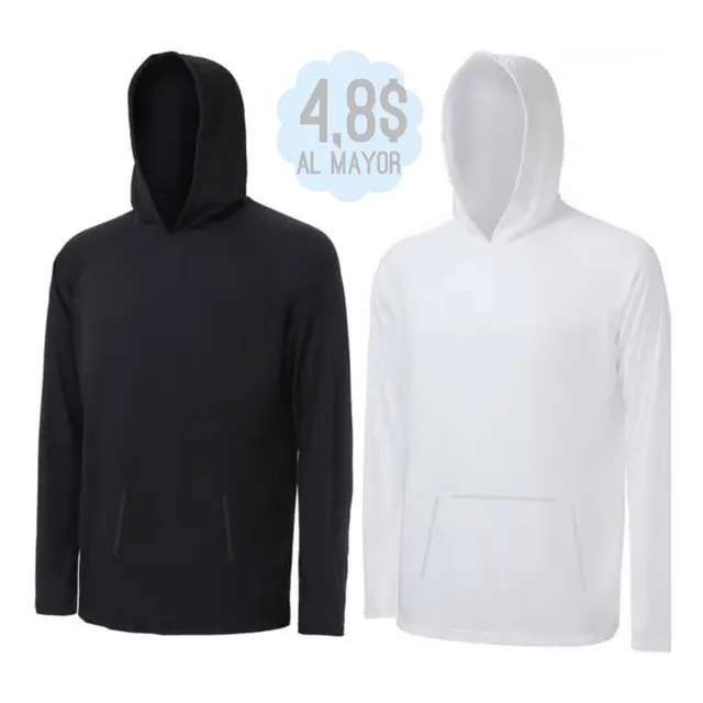 Sudadera Con Capucha Tela Muselina Manga Larga Sublimacion 