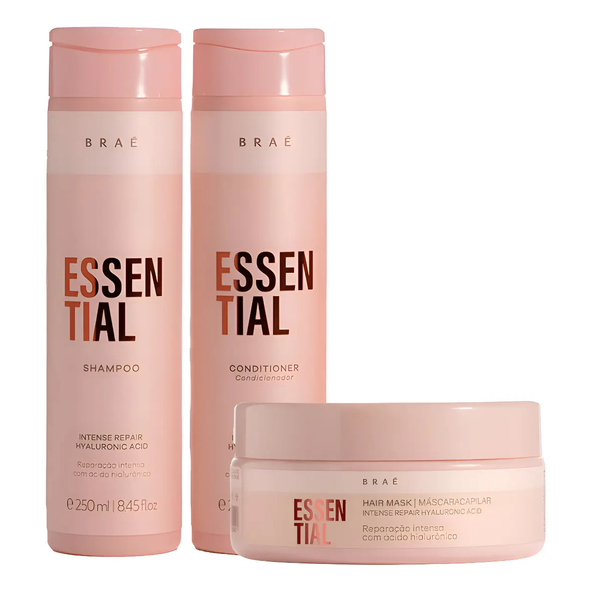 Braé Essential Kit Shampoo250ml+cond250ml+máscara200g Braé Essential Kit Shampoo250ml+cond250ml+máscara200g