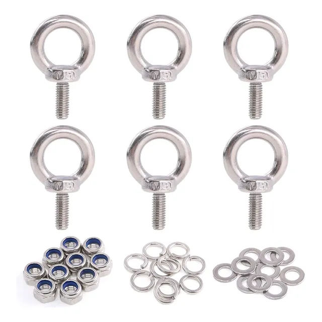 Juego De 36 Piezas Acero Inoxidable M5 Tornillos De Ojo Y Tu