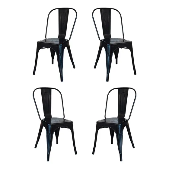 Silla Tolix Reforzada X4 En 24hs - Desillas Cantidad de sillas por set 4 Estructura de la silla Tono Negro