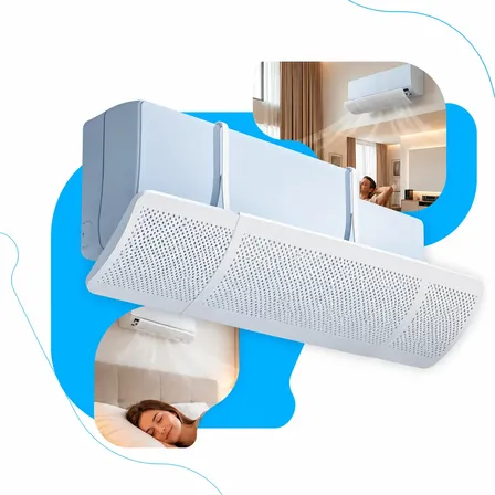 Defletor Ar Condicionado Split Universal Ajustável Branco