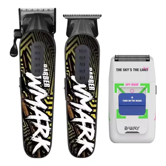 Combo Wmark Ng8631 F1 Cortadora + Patillera + Shaver Bway