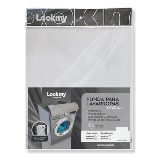 Funda Lavarropa Impermeable 60x60 Cm Blanca | Cubre Lavarropas Exterior Lookmy | Protector Para Lavarropas Frontal Con Ajuste |