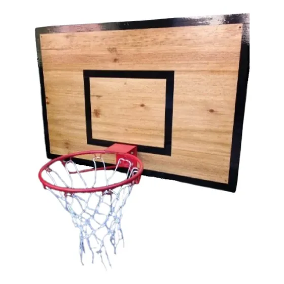 Tablero Y Aro De Basquet N° 7 De Madera Apto Exterior