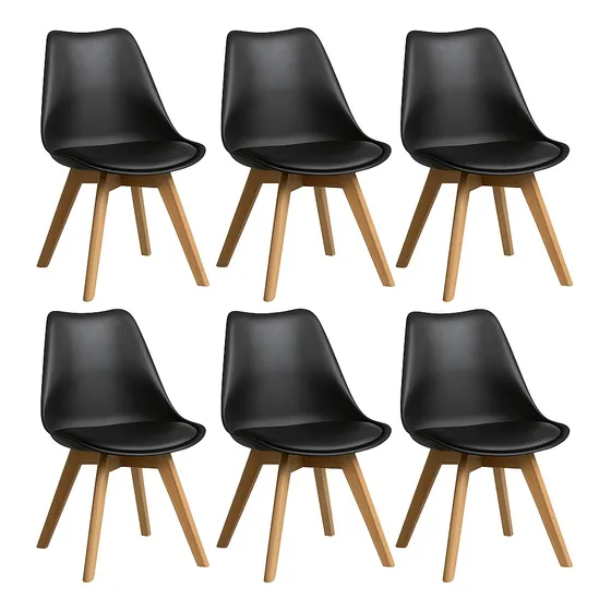 Pack 6 Sillas Tulip / Eames Acolchadas