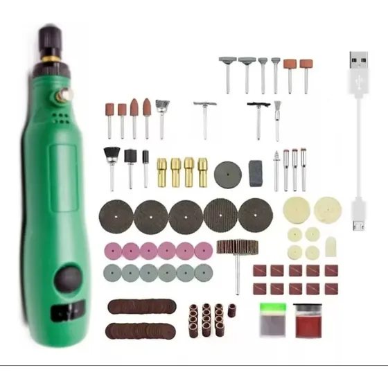 Fresadora Tipo Dremel Usb Inalambrico 96 Accesorios
