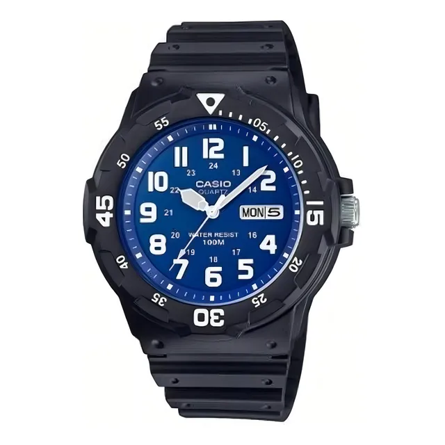Reloj Casio Hombre Mrw-200h-2b2 Ultimo Disponible Color de la malla Negro 1B Color del bisel Negro Color del fondo Azul