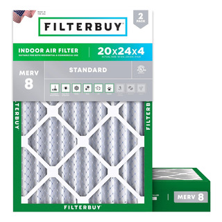 Filtros De Horno Plateados Merv 8 - 2 Unidades Filtros De Horno Plateados Merv 8 - 2 Unidades