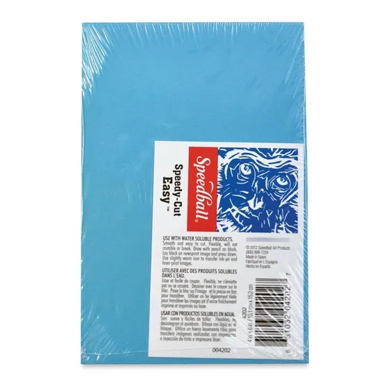 Speedball Speedy Cut Easy Linoleo Para Grabado 10,2 X 15,2cm Color del exterior Celeste