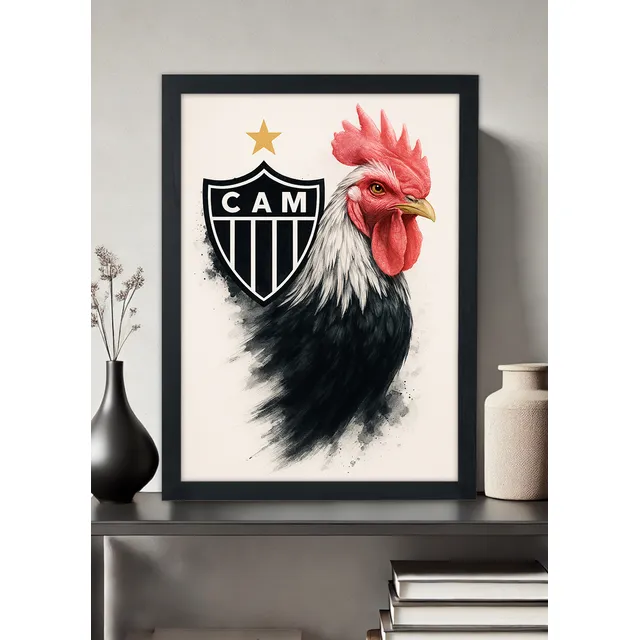 Quadro Decorativo Atletico Mineiro Meu Galao - Com Vidro