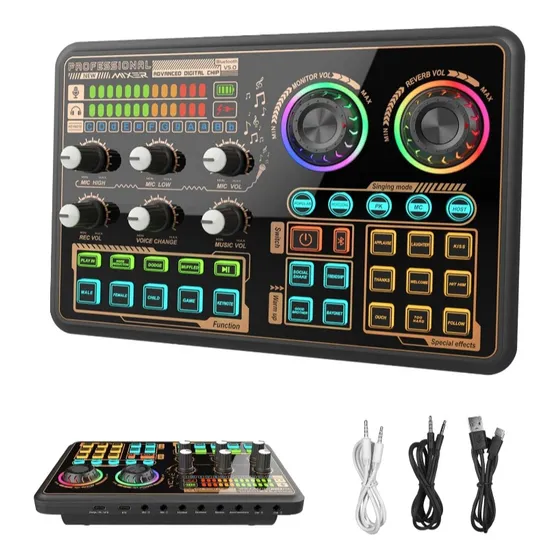Tablero De Efectos De Sonido Mezclador Cambiador De Voz Pc