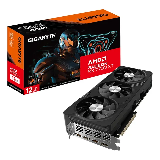 Placa De Video AMD Gigabyte Radeon Rx 7700 Xt Gaming Oc 12gb