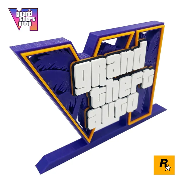 Gta6 Grand Theft Auto Vi Pieza Decorativa