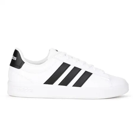 Tênis adidas Grand Court 3.0 Branco E Preto Retrô Feminino