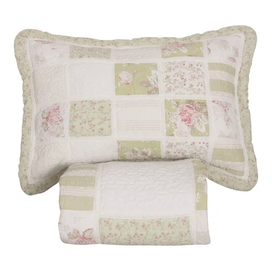 Cubrecama 1 Plaza Twin Cover Verano Patchwork 170x260 Brenda