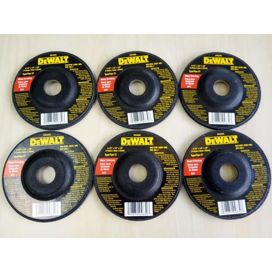 Disco De Esmeril Dewalt Desbaste Metal 4-1/2 X 1/4 X 7/8