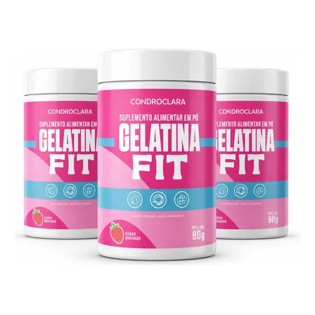 Kit 3x Gelatina Fit - Única Loja Oficial - Envio Hoje C Chega Amanhã