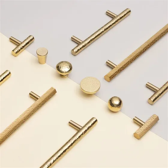 Tirador Hexagonal Laton Macizo Alta Gama Patron Martillo 1 X