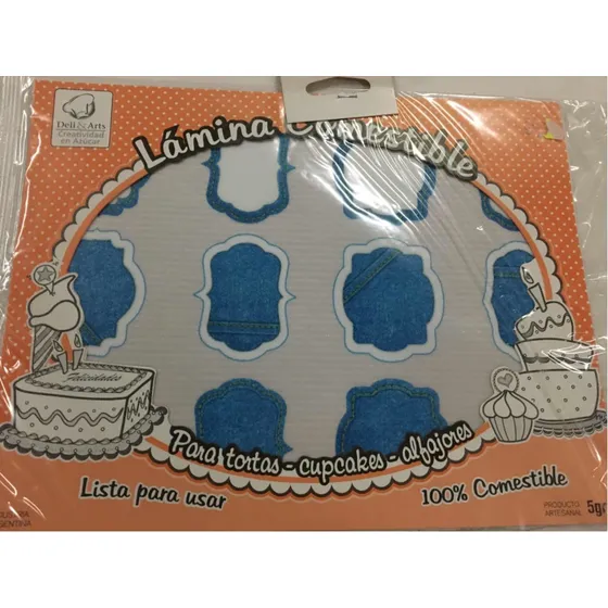 Lamina Comestible Para Torta Marcos Corazones Y Dulces