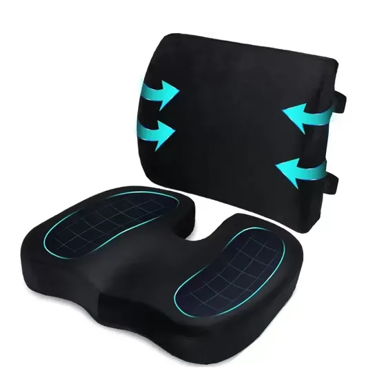 Cojin Lumbar Y Cojin Asiento Silla Ergonomico Viscoelastico