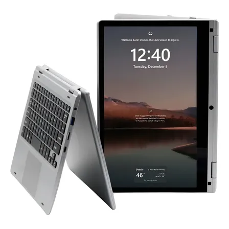 Laptop Lm Flex 360 Touch Screen Con 11.6 6 Gb Ram Y 128 Dd - Plateado