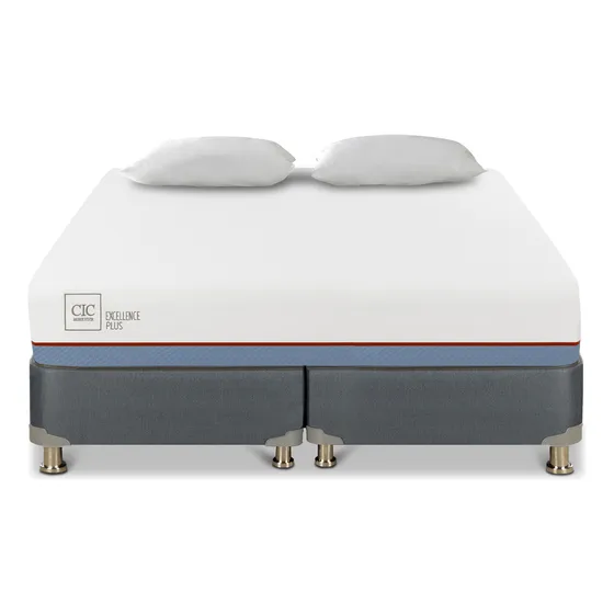 Cama Americana 2 Plazas Cic Excellence Plus + Almohadas 