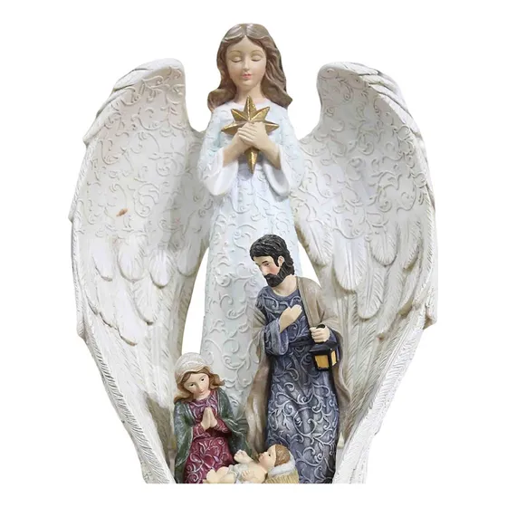 Estatua Escultura Belén Ángeles Resina Figuras De La Escena