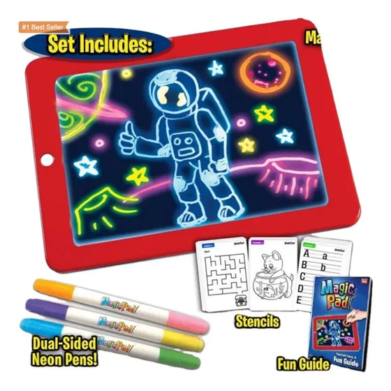 Pizarra Tablet Magica Para Dibujar Con Luces Para Niños