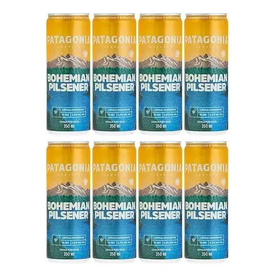Cerveja Patagonia Bohemian Pilsener Lata 350ml Pack Com 8 Un