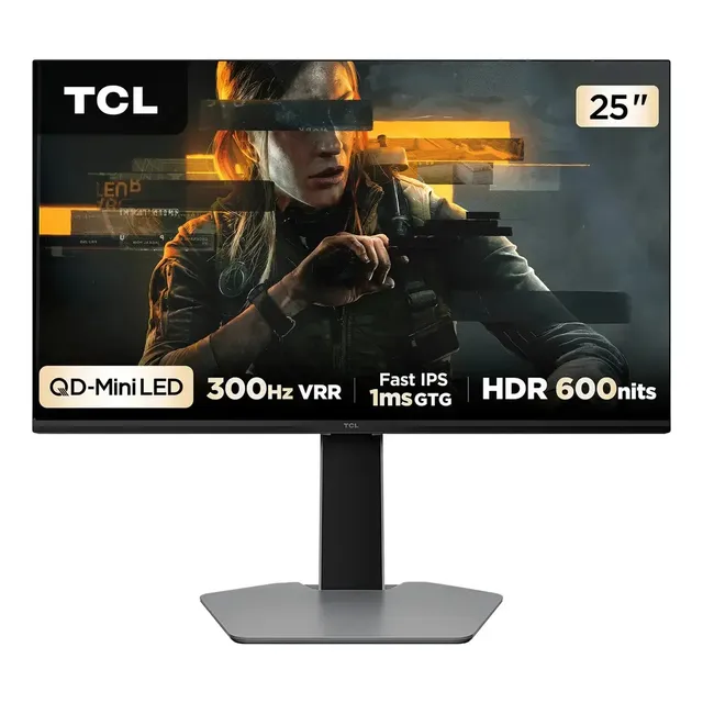 Monitor Gamer Tcl 25 Polegadas Qled Mini Led Full Hd G64 300hz 1ms (gtg) Freesync Hdr 600 Nits 25g64
