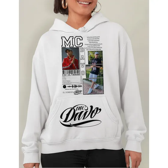 Sudadera Con Gorro Mc Davo, Diseño En Bolsa