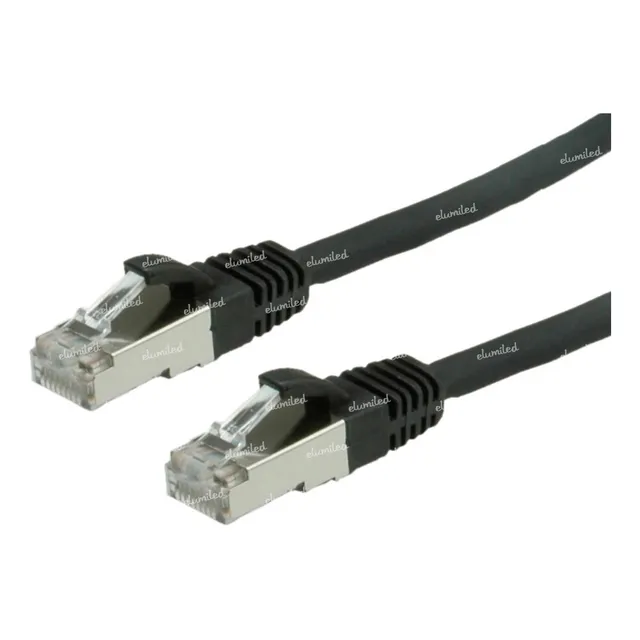5 Patchcord Cable De Red Cat 6 Ftp Blindado Negro 1 Metro