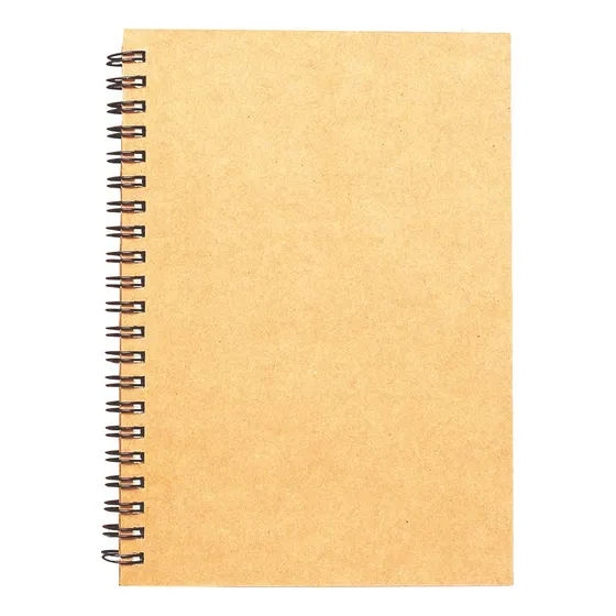 Cuaderno Boceto Espiral Cubierta Papel Kraft Blanco Bloc 8.3