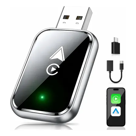 Carplay Adaptador Sem Fio Car Play Android Auto 2 Em 1 Usb