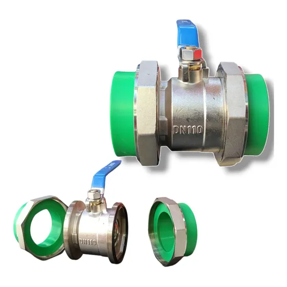 Valvula De Bola Doble Unión 110mm 4 Pulgadas Termofusion 