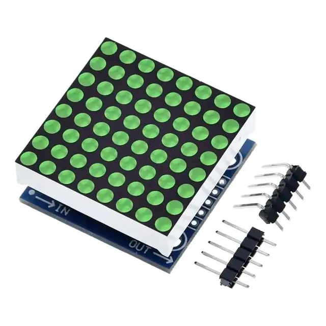 Modulo Display Verde Matriz Puntos 64 Leds Max7219 Nubbeo