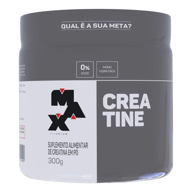 Creatina 300g Pura 100% Monohidratada Max Titanium Sabor Sem Sabor Creatina 300g Pura 100% Monohidratada Max Titanium Sabor Sem Sabor