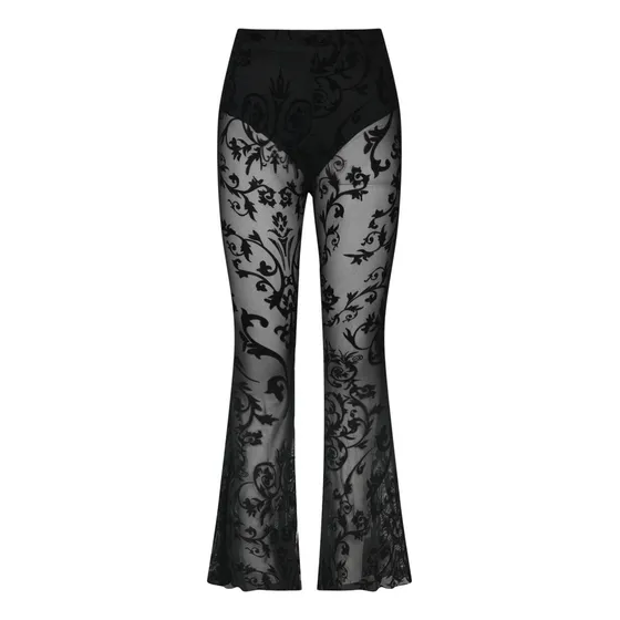 0b Pantalones De Mujer Para Mujer, Malla Transparente, Color