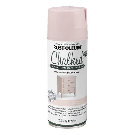 Pintura Tizada Rosa Pálido Rust Oleum Chalked
