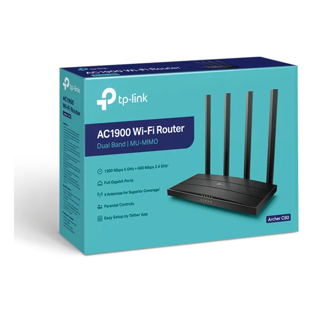 Router Doble Banda C80 1300 Mbps + 600 Mbps Puertos Gigabit