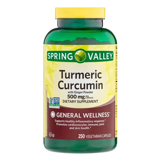 Curcuma 500mg 250 Cápsulas Veganas Spring Valley 
