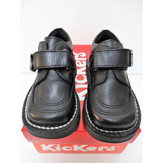 Zapato Escolar Colegial Kickers Talla 23 Negros Como Nuevos!