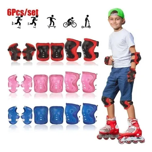 Kit Protección Infantil Rodillera Coderas Muñequera Patin