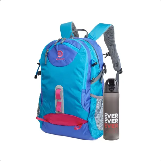 Kit Mochila Botella Hermética Resistente Notebook Discovery